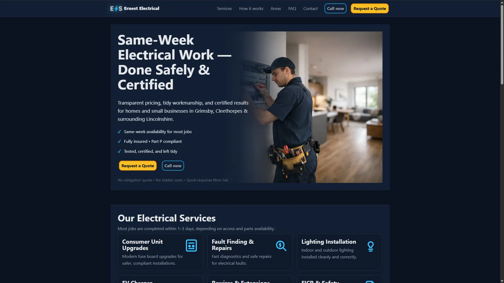 Ernest Electrical - desktop preview