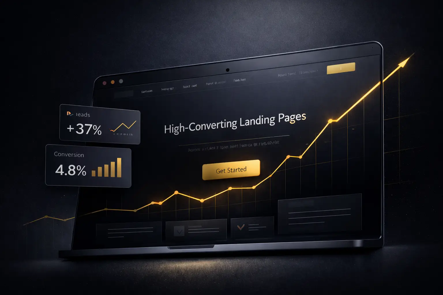 Preview mock of a landing page layout