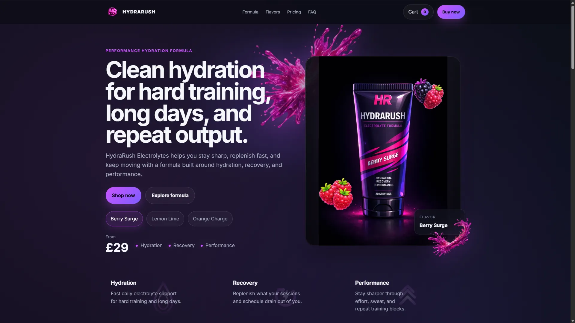 HydraRush - desktop preview