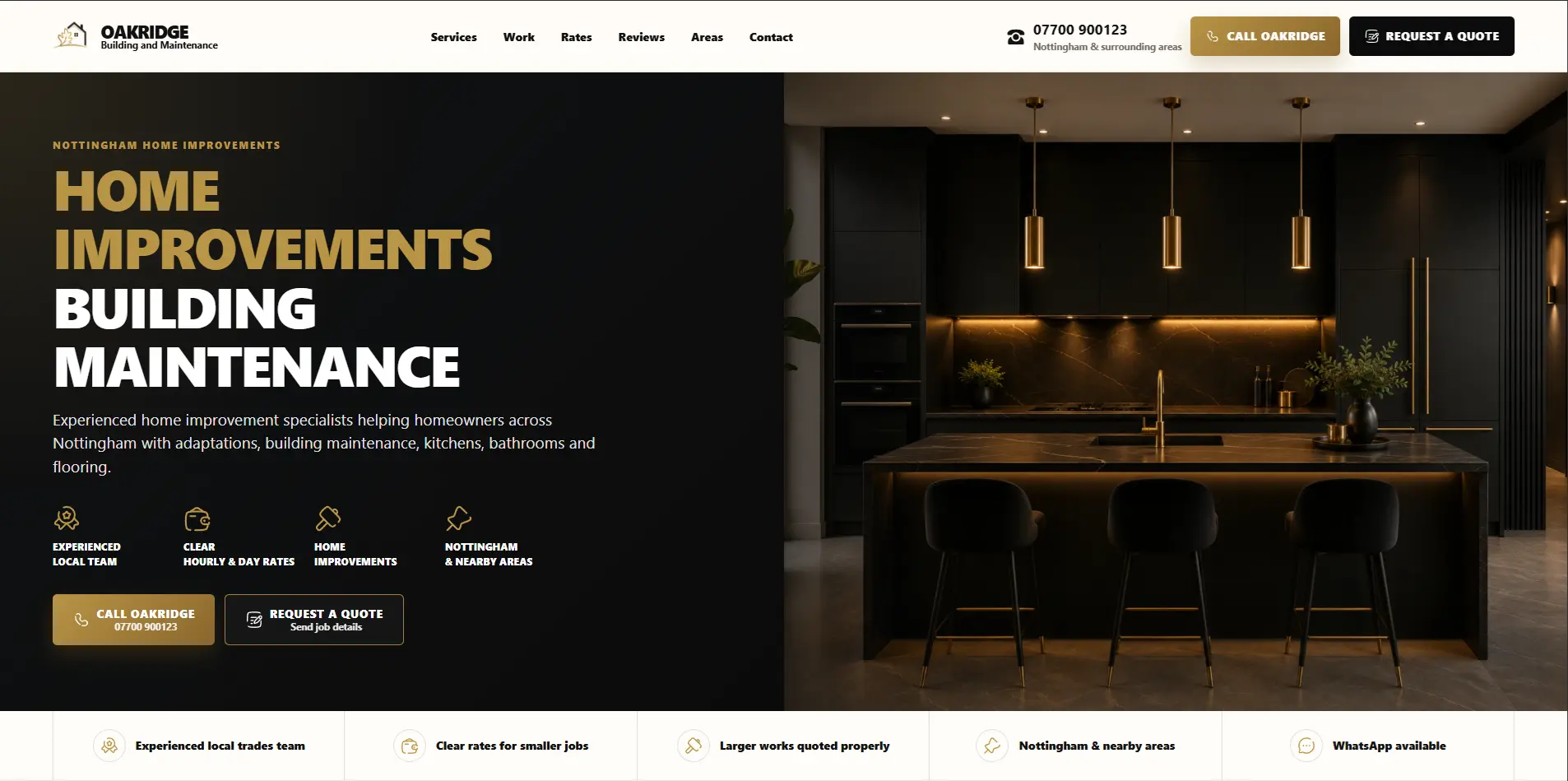 Oakridge Building & Maintenance - desktop preview